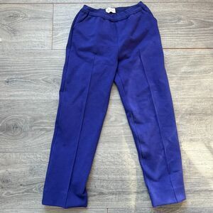 High Sport Straight-Leg Stretch-Cotton Pants in Royal Blue Sz. Medium